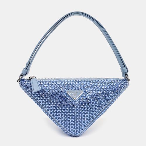Satin Satin Triangle Mini Bag - Prada - Modalova