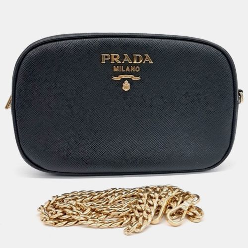 Prada Black Leather Belt Bag - Prada - Modalova