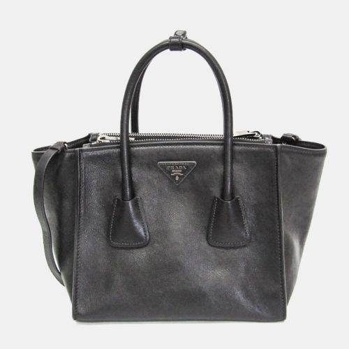 Prada Nero Leather Handbag - Prada - Modalova