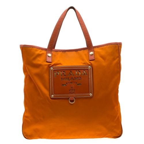 Nylon and Leather Lasercut Logo Tote - Prada - Modalova