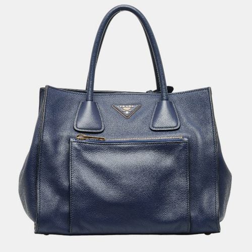 Leather Vitello Danio Wing Tote Bag - Prada - Modalova