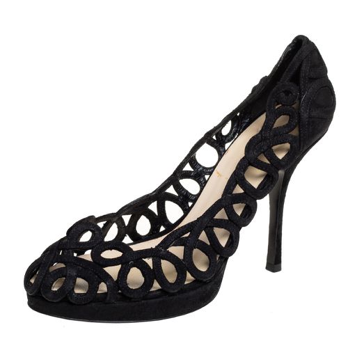 Suede Cutout Pumps Size 38 - Prada - Modalova