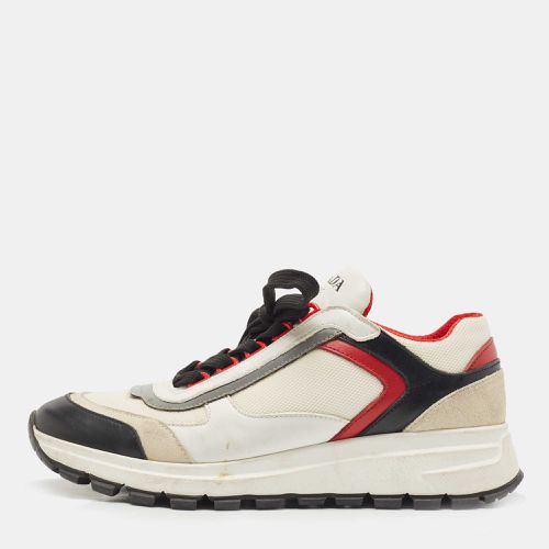 Tricolor Mesh and Leather Low Top Sneakers Size 38 - Prada - Modalova