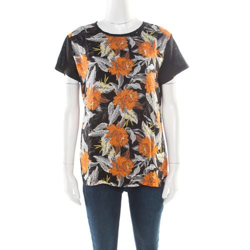 Slub Jersey Contrast Floral Print T-Shirt S - Proenza Schouler - Modalova