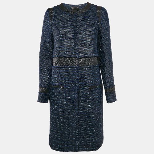 Black Tweed Button Front Long Coat M - Proenza Schouler - Modalova