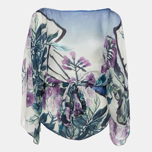 Printed Silk Kaftan Top M - Roberto Cavalli - Modalova