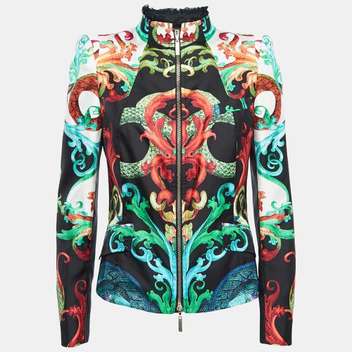 Printed Silk Ruffle Detail Jacket M - Roberto Cavalli - Modalova