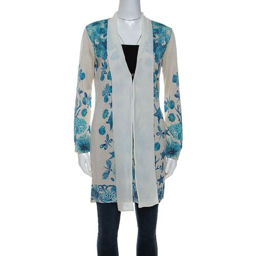 Off- Underwater Print Wool Blend Cardigan M - Roberto Cavalli - Modalova