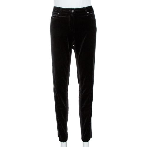 Velvet Knit Paneled Tapered Trousers L - Roberto Cavalli - Modalova