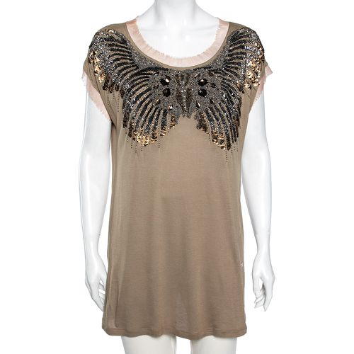 Embellished Knit T-Shirt M - Roberto Cavalli - Modalova