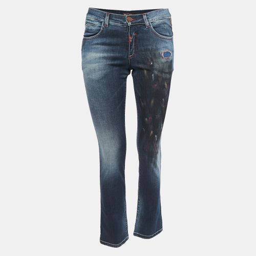 Printed Denim Jeans S - Roberto Cavalli - Modalova