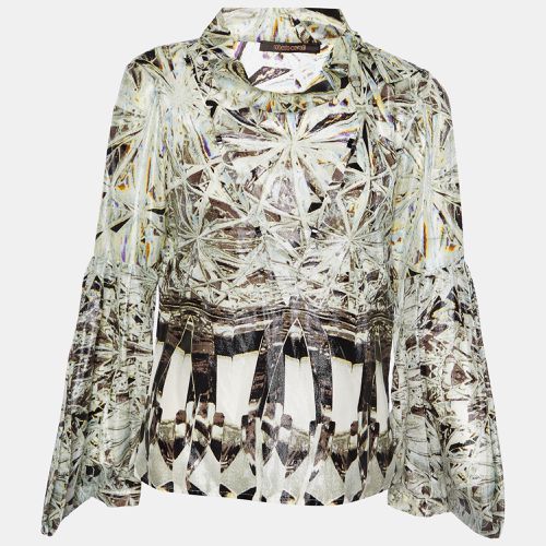 Printed Silk Lame Top S - Roberto Cavalli - Modalova