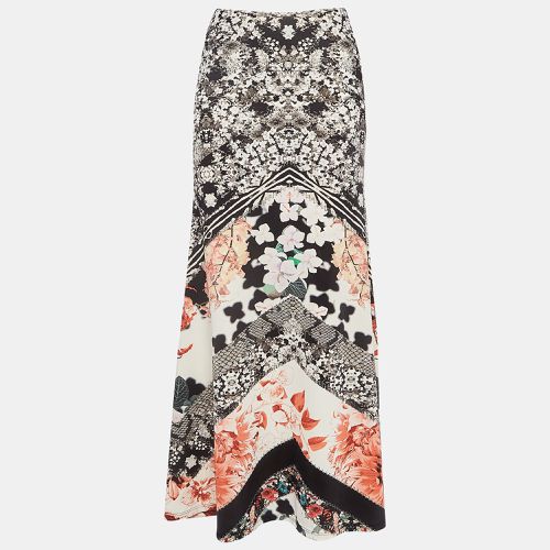 Floral Print Jersey Flared Maxi Skirt S - Roberto Cavalli - Modalova