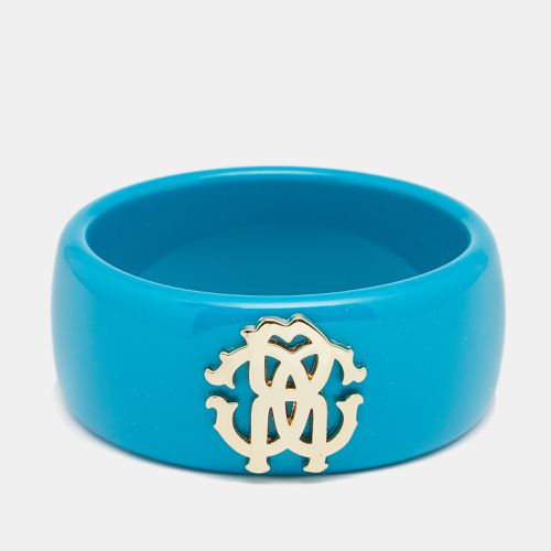 Teal Logo Wide Bangle Bracelet - Roberto Cavalli - Modalova