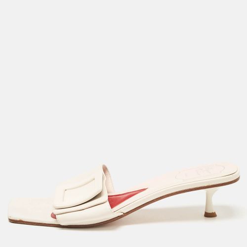 Leather Buckle Slide Sandals Size 42 - Roger Vivier - Modalova