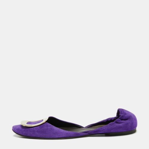 Suede Chips Buckle D'orsay Ballet Flats Size 38.5 - Roger Vivier - Modalova