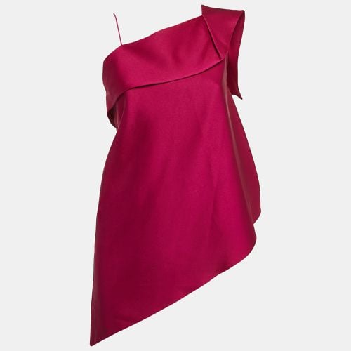 Purple Crepe Asymmetrical Hem One Shoulder Top M - Roland Mouret - Modalova