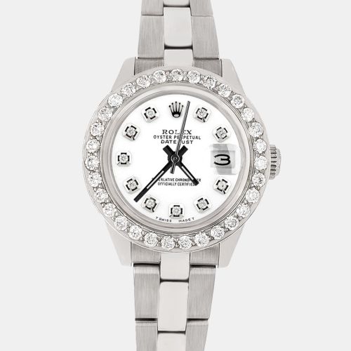 Custom 1.3CT Diamond Stainless Steel Datejust Automatic Women's Wristwatch 26mm - Rolex - Modalova