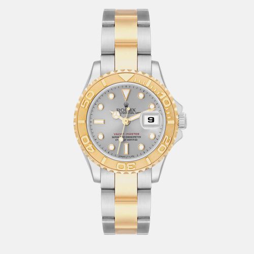 Yachtmaster Steel Yellow Gold Slate Dial Ladies Watch 69623 - Rolex - Modalova