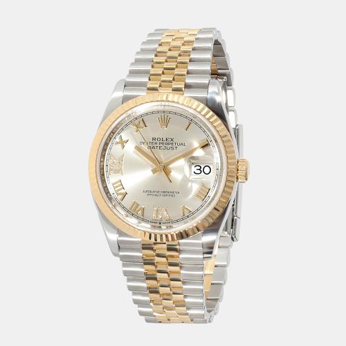 K Yellow Gold Stainless Steel Datejust Automatic Women's Wristwatch 36 mm - Rolex - Modalova