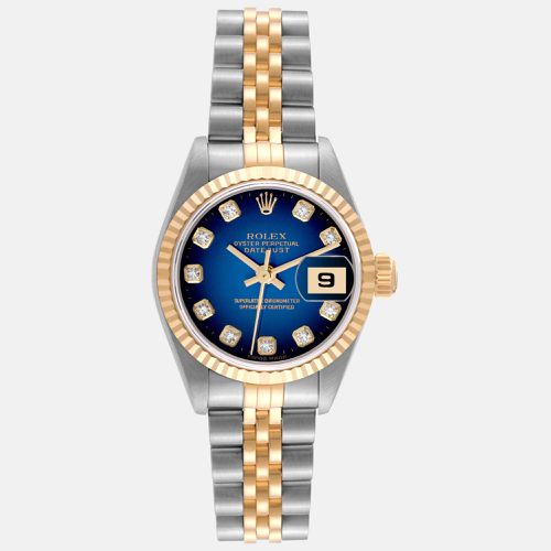 Datejust Steel Yellow Gold Vignette Diamond Dial Ladies Watch 26.0 mm - Rolex - Modalova