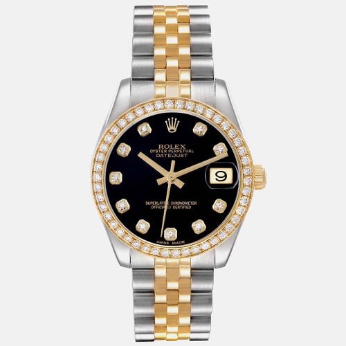 Datejust Midsize Steel Yellow Gold Diamond Ladies Watch 31.0 mm - Rolex - Modalova