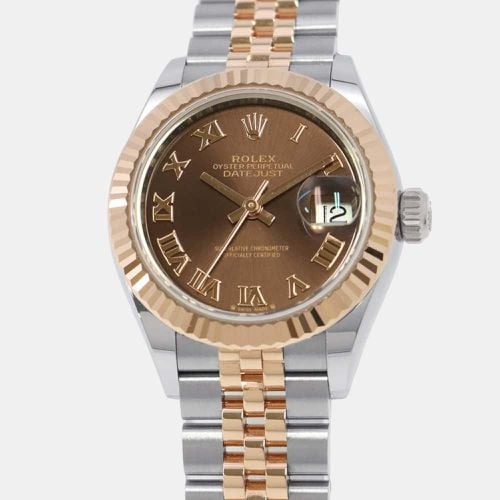 K Rose Gold Stainless Steel Datejust 279171 Automatic Women's Wristwatch 28 mm - Rolex - Modalova