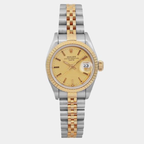 Champagne 18K Yellow Stainless Steel Datejust 69173 Automatic Women's Wristwatch 26 mm - Rolex - Modalova