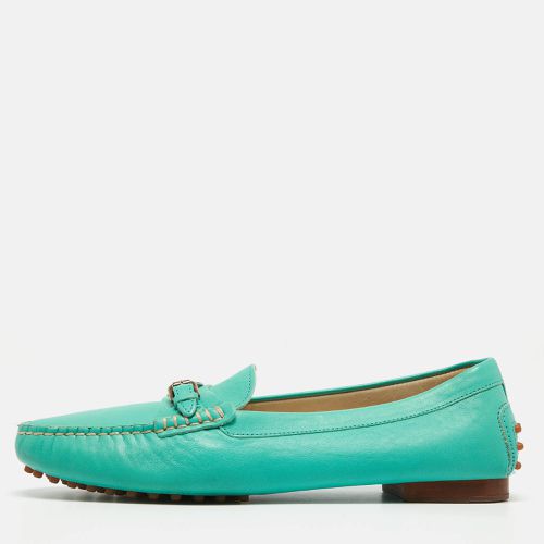 Tiffany Blue Leather Buckle Loafers Size 40 - Ralph Lauren Collection - Modalova