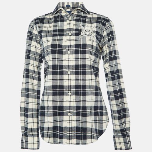 Plaid Check Cotton & Wool Slim Fit Shirt S - Ralph Lauren - Modalova