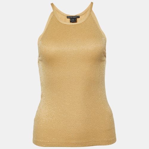 Embellished Cotton Knit Tank Top M - Ralph Lauren - Modalova