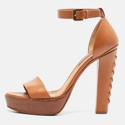 Leather Ankle Strap Sandals 40 - Ralph Lauren - Modalova