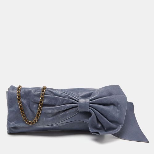 Leather Bow Chain Clutch - RED Valentino - Modalova