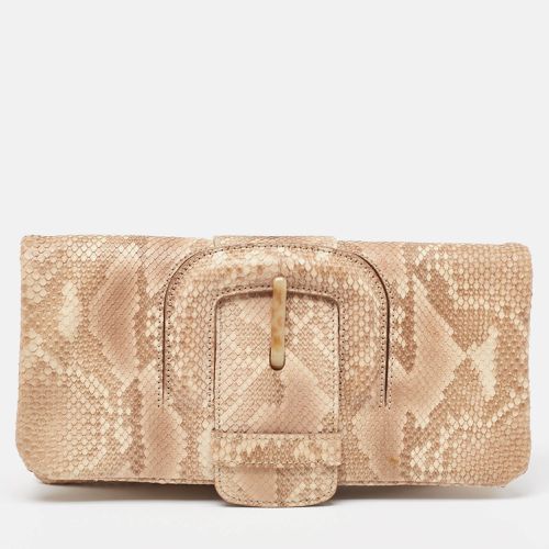 Tod's Beige Python Lucy Clutch - Tod's - Modalova