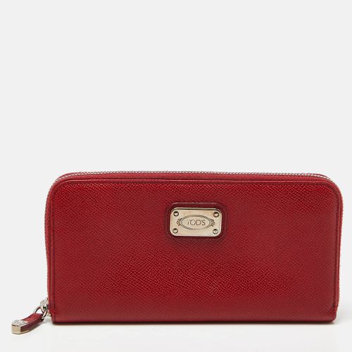 Tod's Red Leather Zip Around Wallet - Tod's - Modalova