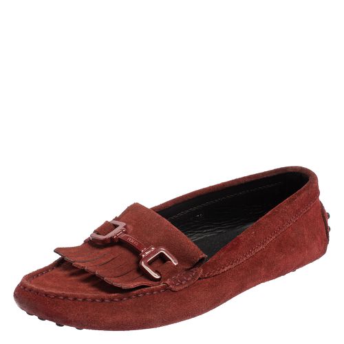 Suede Tassel Slip On Loafers Size 35.5 - Tod's - Modalova