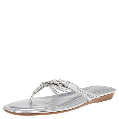 Leather Thong Flat Sandals Size 38.5 - Tod's - Modalova