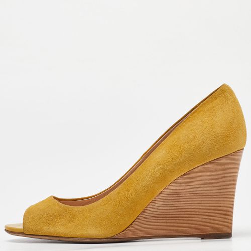 Suede Wedge Peep Toe Pumps Size 39 - Tod's - Modalova