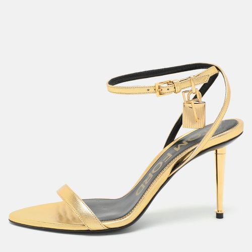 Leather Padlock Ankle Strap Sandals Size 36.5 - Tom Ford - Modalova