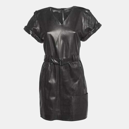 Leather V-Neck Belted Mini Dress M - Tom Ford - Modalova