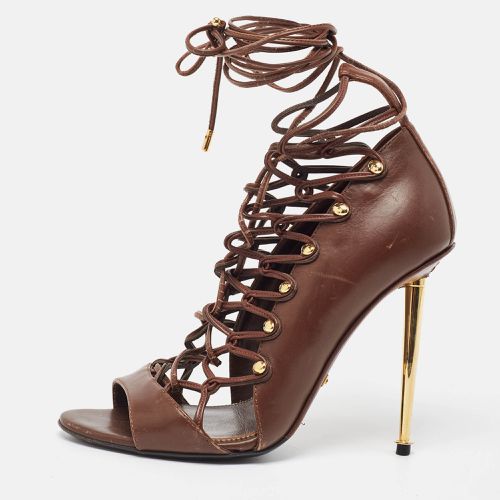 Leather Lace Up Booties Size 37 - Tom Ford - Modalova