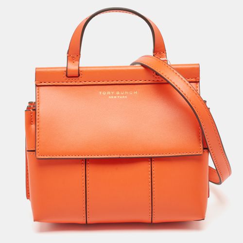 Leather Mini Block-T Satchel - Tory Burch - Modalova