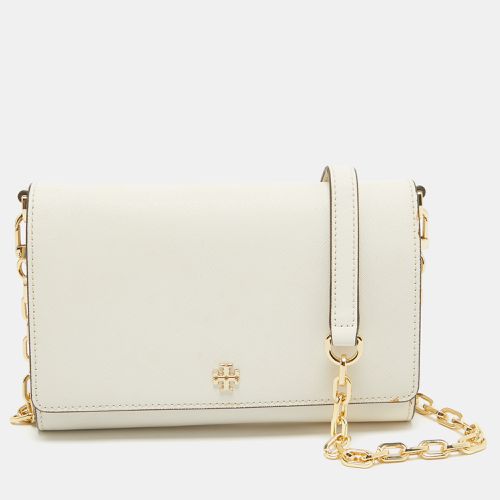 Leather Emerson Wallet On Chain - Tory Burch - Modalova