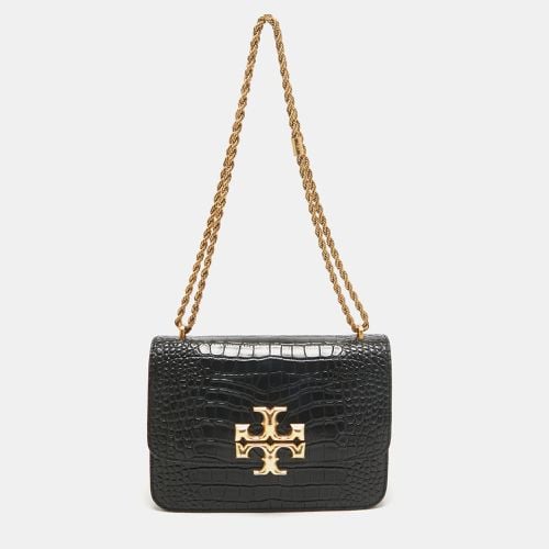 Croc Embossed Leather Eleanor Shoulder Bag - Tory Burch - Modalova