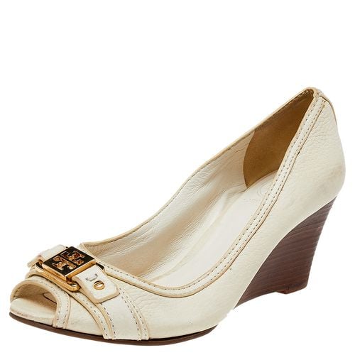 Leather Peep Toe Pumps Size 37.5 - Tory Burch - Modalova