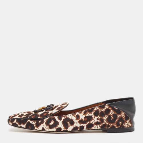 Tricolor Animal Print Calf Hair and Leather Tory Charm Loafers Size 37.5 - Tory Burch - Modalova