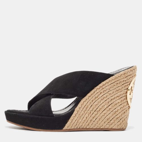 Suede Kristen Espadrille Wedge Sandals Size 37 - Tory Burch - Modalova