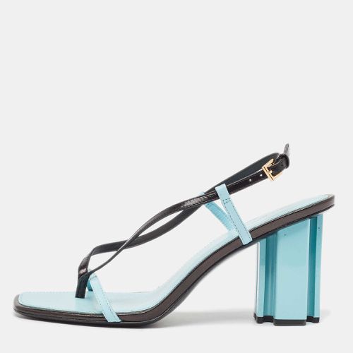 Blue/ Leather T Stamp Sandals Size 39 - Tory Burch - Modalova