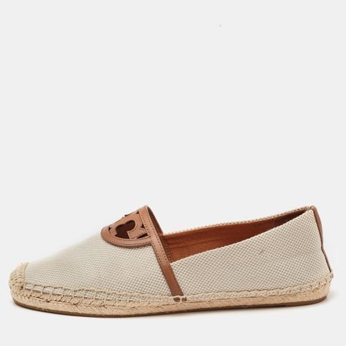 Brown Canvas Logo Flat Espadrilles Size 39.5 - Tory Burch - Modalova