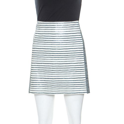 Bicolor Striped Leather Sorrel Skirt M - Tory Burch - Modalova